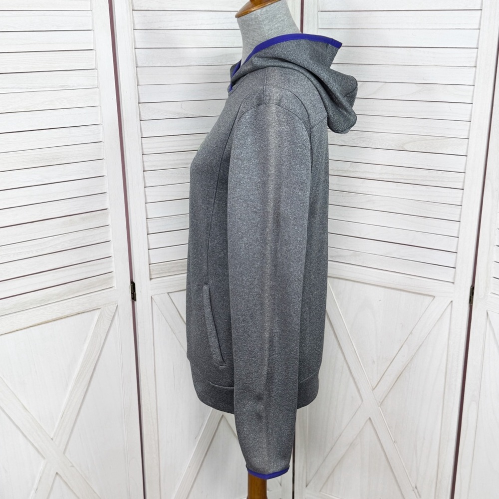 Adidas Climawarm Rainbow Logo Pullover Hoodie Grey Multi Medium - Picture 2 of 12